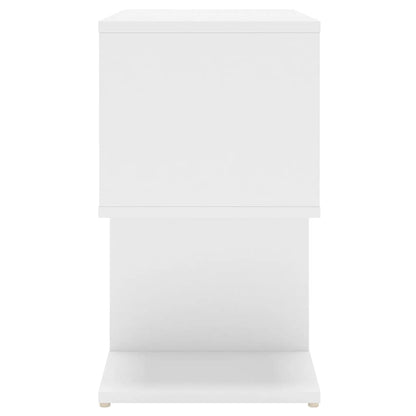 806364 vidaXL Bedside Cabinet White 50x30x51,5 cm Engineered Wood