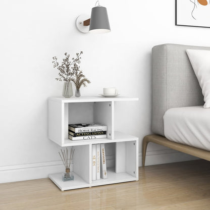 806364 vidaXL Bedside Cabinet White 50x30x51,5 cm Engineered Wood