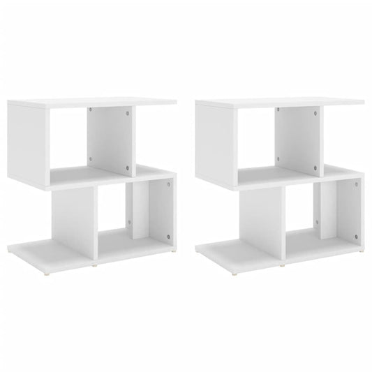 806365 vidaXL Bedside Cabinets 2 pcs White 50x30x51,5 cm Engineered Wood