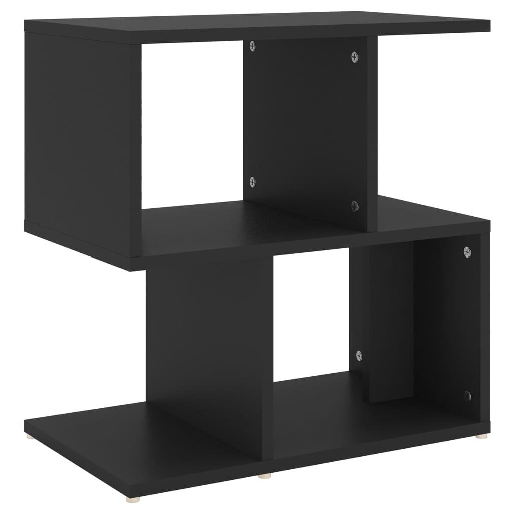 806366 vidaXL Bedside Cabinet Black 50x30x51,5 cm Engineered Wood