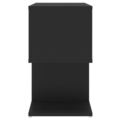 vidaXL Bedside Cabinet Black 50x30x51.5 cm Engineered Wood