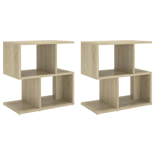 806371 vidaXL Bedside Cabinets 2 pcs Sonoma Oak 50x30x51,5 cm Engineered Wood