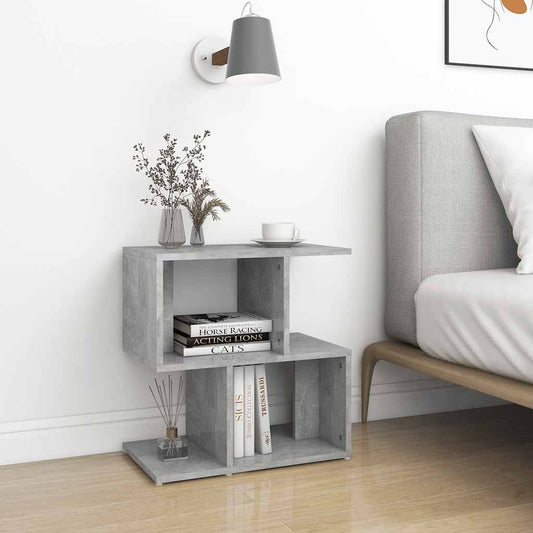 806372 vidaXL Bedside Cabinet Concrete Grey 50x30x51,5 cm Engineered Wood