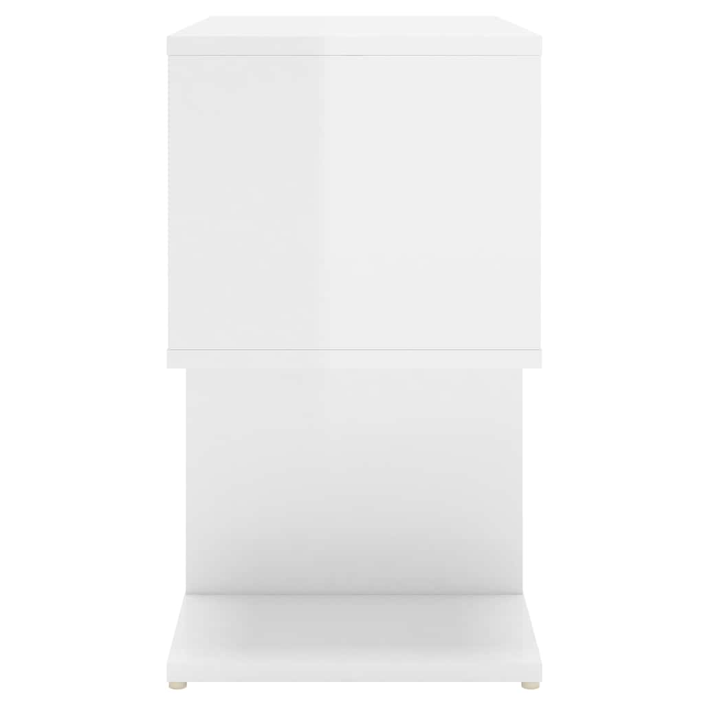 806377 vidaXL Bedside Cabinets 2 pcs High Gloss White 50x30x51,5 cm Engineered Wood