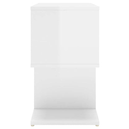 806377 vidaXL Bedside Cabinets 2 pcs High Gloss White 50x30x51,5 cm Engineered Wood