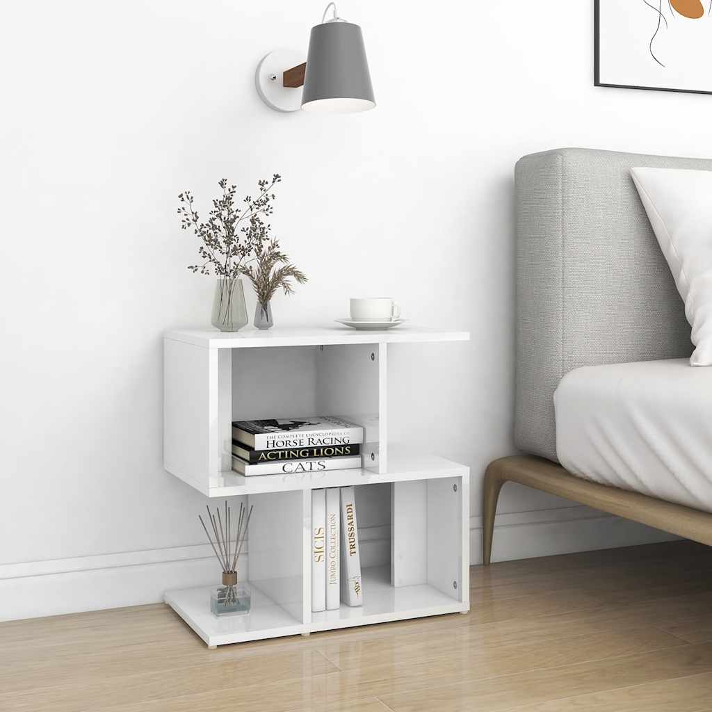 806377 vidaXL Bedside Cabinets 2 pcs High Gloss White 50x30x51,5 cm Engineered Wood