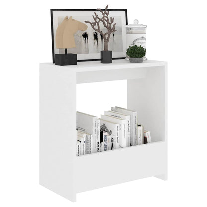 806687 vidaXL Side Table White 50x26x50 cm Engineered Wood
