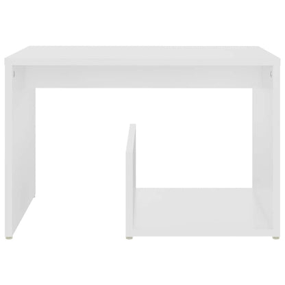 806696 vidaXL Side Table White 59x36x38 cm Engineered Wood