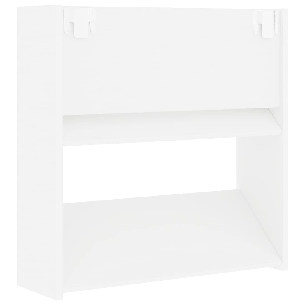 806716 vidaXL Wall Shoe Cabinets 4 pcs White 60x18x60 cm Engineered Wood