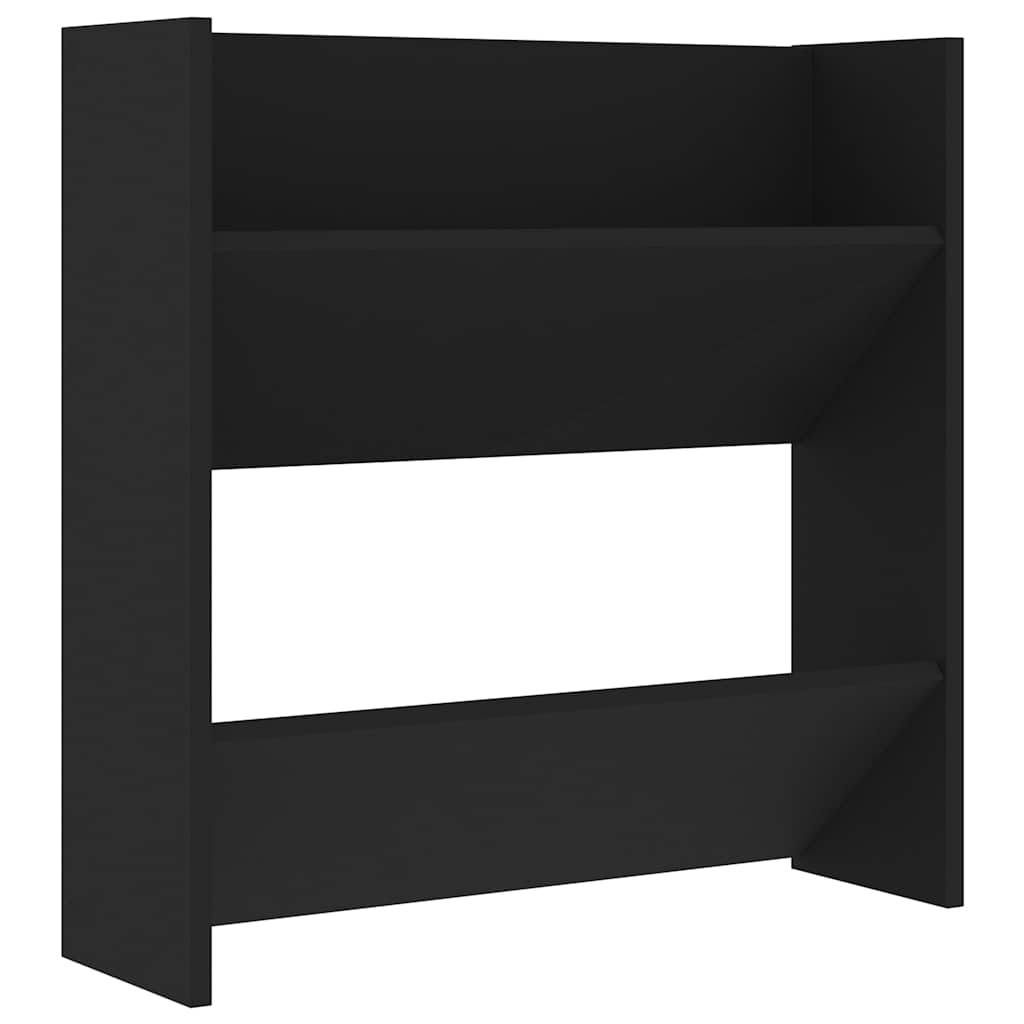 vidaXL Wall Shoe Cabinets 4 pcs Black 60x18x60 cm Engineered Wood