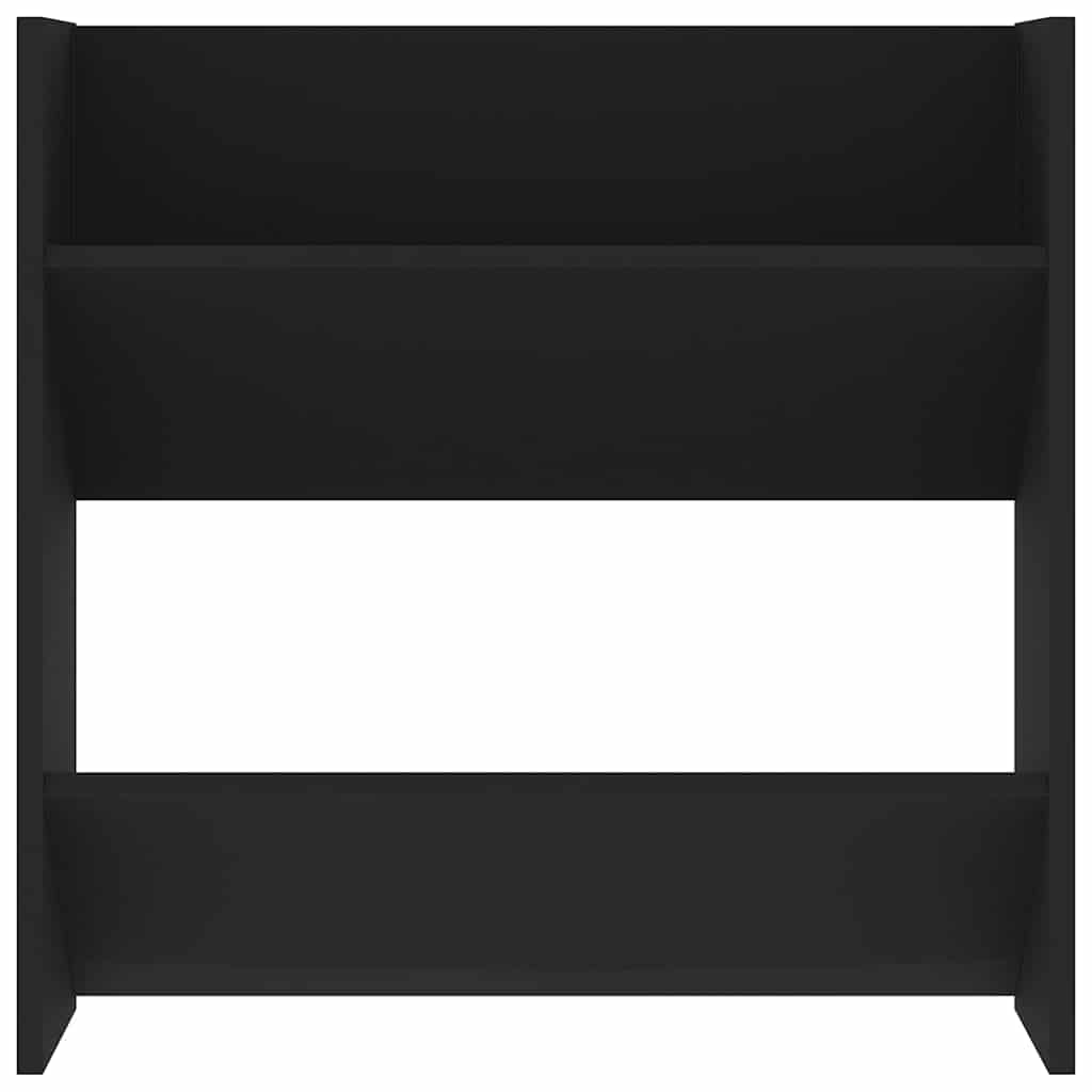 vidaXL Wall Shoe Cabinet | Set of 4 | Black | Engineered Wood | Medium