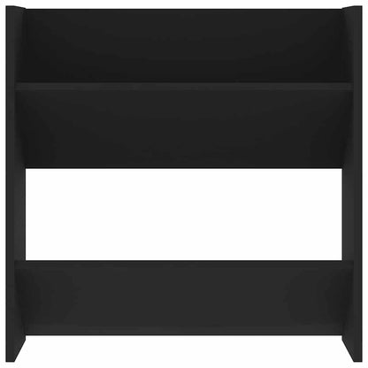 vidaXL Wall Shoe Cabinet | Set of 4 | Black | Engineered Wood | Medium