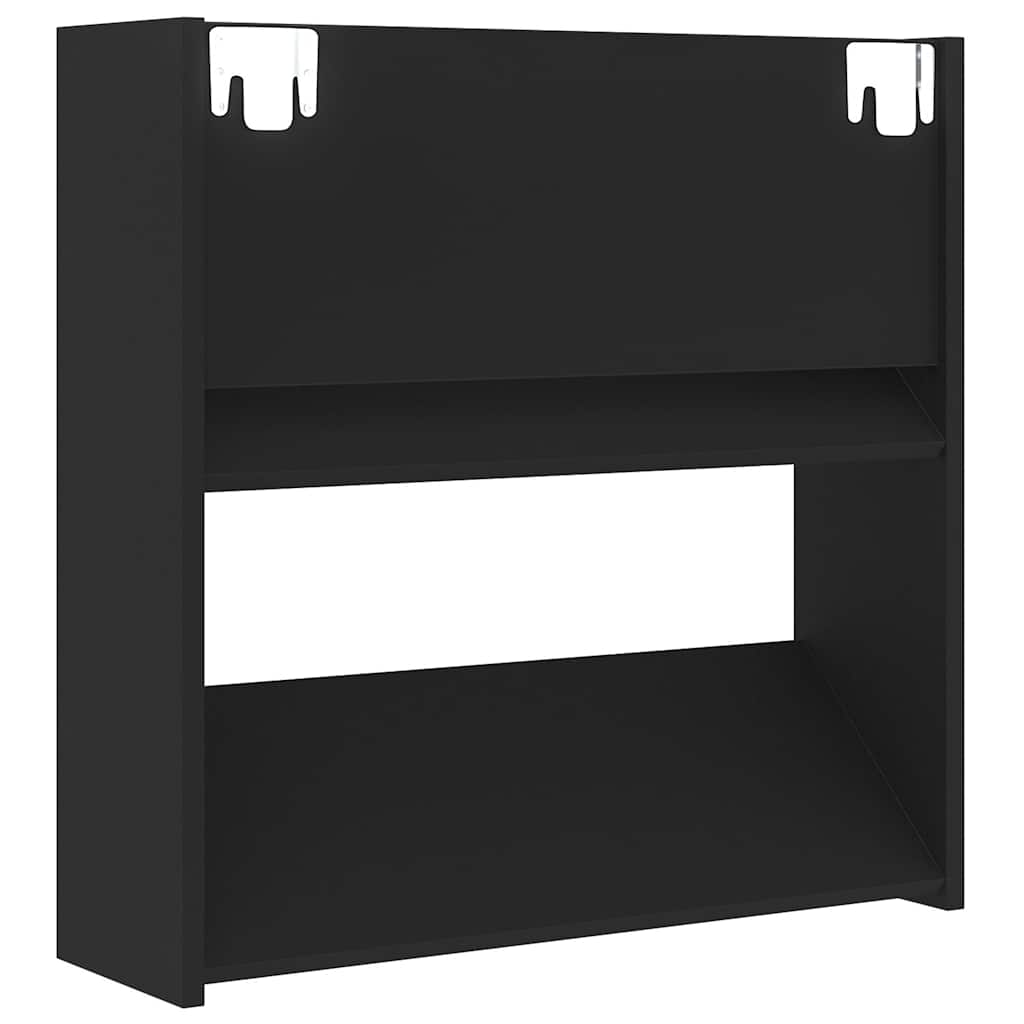 806719 vidaXL Wall Shoe Cabinets 4 pcs Black 60x18x60 cm Engineered Wood