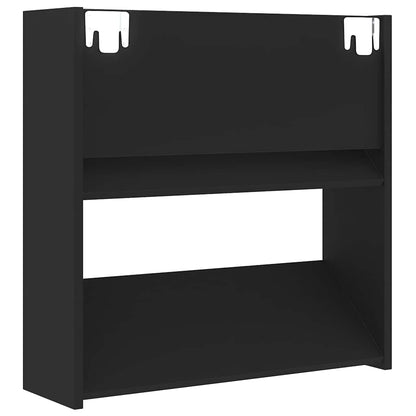 vidaXL Wall Shoe Cabinets 4 pcs Black 60x18x60 cm Engineered Wood