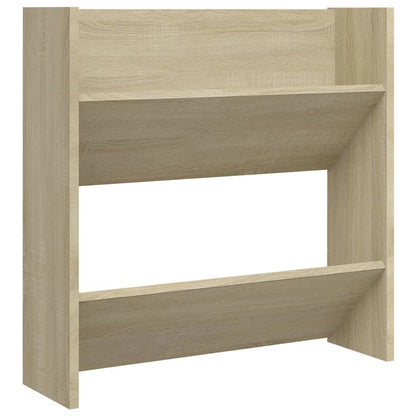 vidaXL Wall Shoe Cabinet Sonoma Oak 60x18x60 cm Engineered Wood