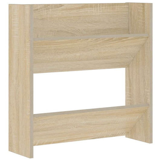vidaXL Wall Shoe Cabinet Sonoma Oak 60x18x60 cm Engineered Wood