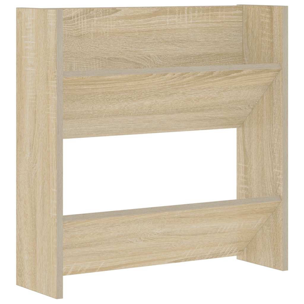 vidaXL Wall Shoe Cabinets 2 pcs Sonoma Oak 60x18x60cm Engineered Wood