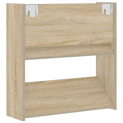 806724 vidaXL Wall Shoe Cabinets 2 pcs Sonoma Oak 60x18x60cm Engineered Wood