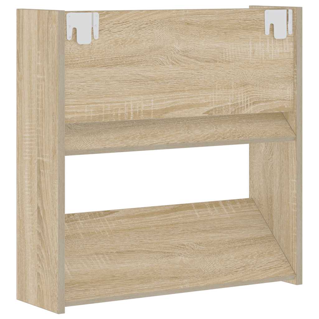 vidaXL Wall Shoe Cabinets 2 pcs Sonoma Oak 60x18x60cm Engineered Wood