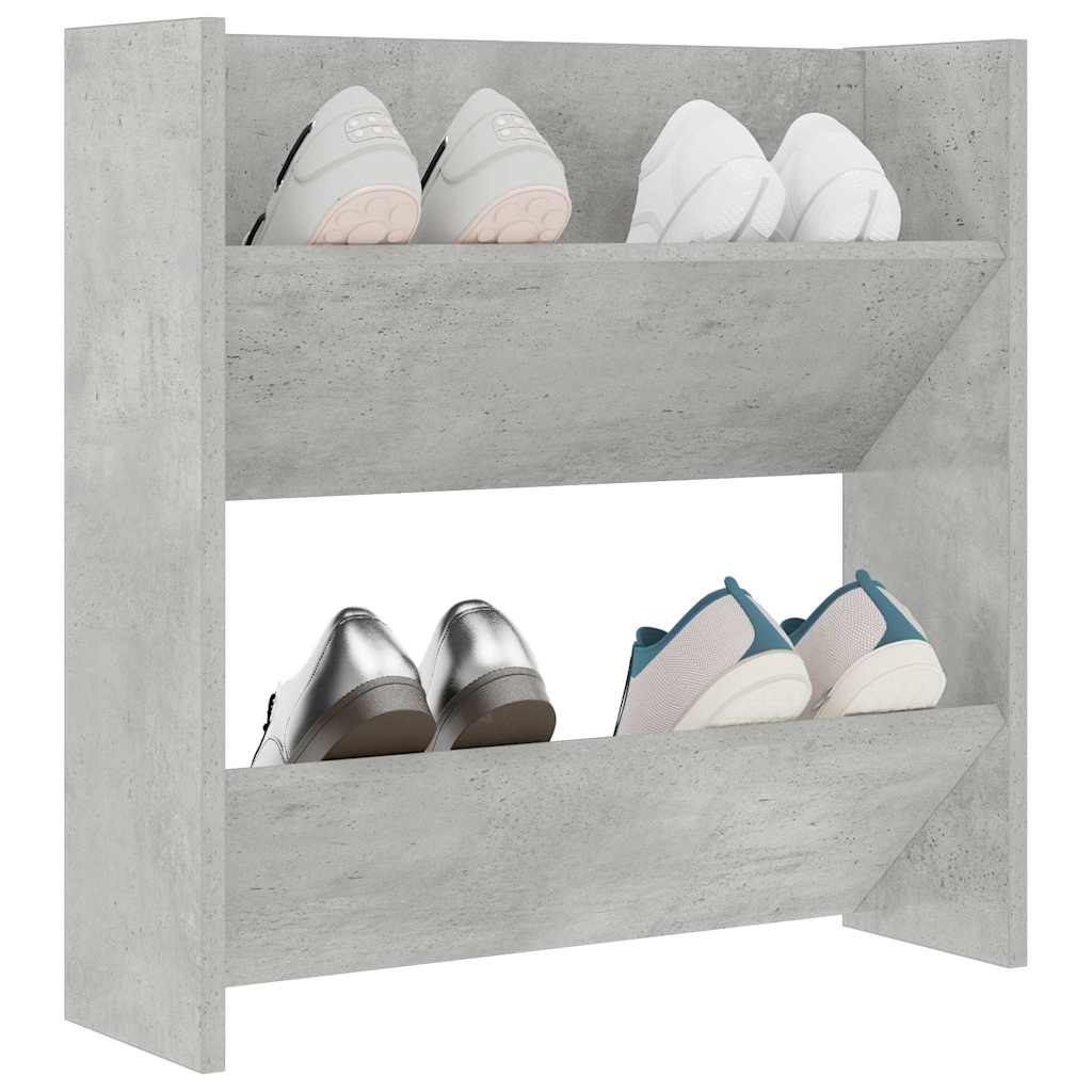 vidaXL Wall Shoe Cabinet Concrete Grey 60x18x60 cm Engineered Wood