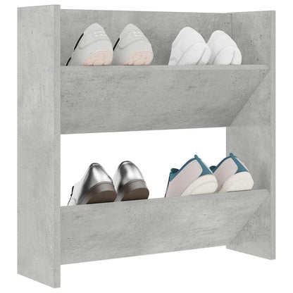 vidaXL Wall Shoe Cabinet Concrete Grey 60x18x60 cm Engineered Wood