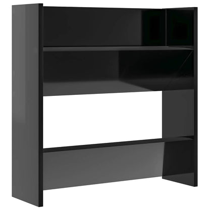 vidaXL Wall Shoe Cabinets 4 pcs High Gloss Black 60x18x60 cm