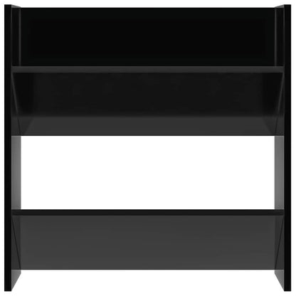 vidaXL Wall Shoe Cabinets 4 pcs High Gloss Black 60x18x60 cm