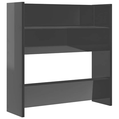 806738 vidaXL Wall Shoe Cabinet High Gloss Grey 60x18x60 cm Engineered Wood
