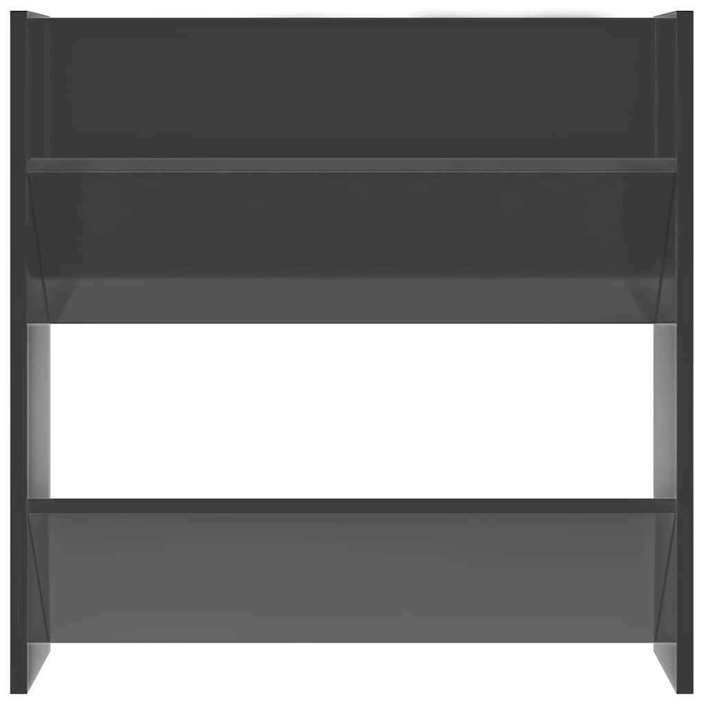806738 vidaXL Wall Shoe Cabinet High Gloss Grey 60x18x60 cm Engineered Wood