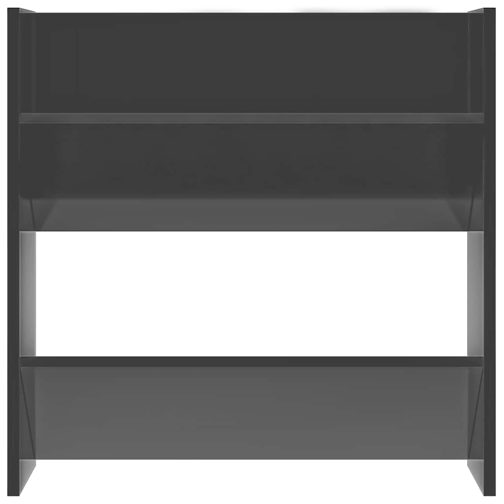 vidaXL Wall Shoe Cabinet High Gloss Grey 60x18x60 cm Engineered Wood