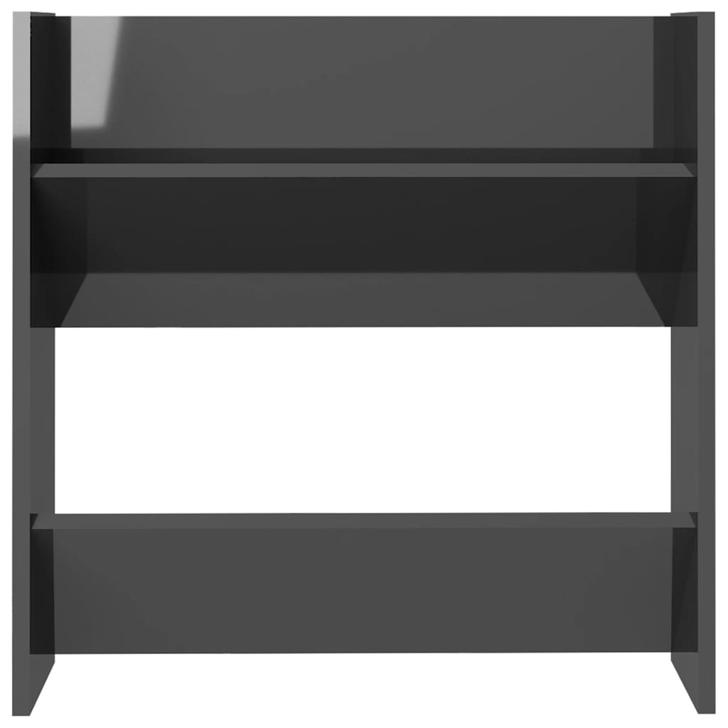 vidaXL Wall Shoe Cabinets 2 pcs High Gloss Grey 60x18x60 cm Engineered Wood
