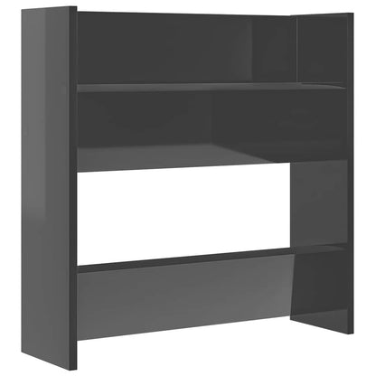 vidaXL Wall Shoe Cabinets 4 pcs High Gloss Grey 60x18x60 cm Engineered Wood