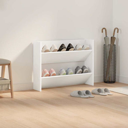 806741 vidaXL Wall Shoe Cabinet White 80x18x60 cm Engineered Wood