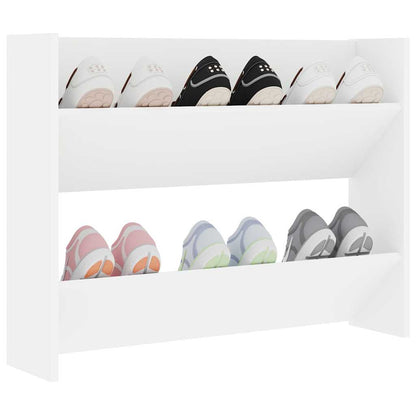 806741 vidaXL Wall Shoe Cabinet White 80x18x60 cm Engineered Wood