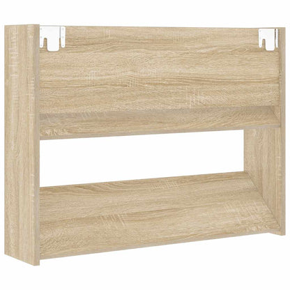 vidaXL Wall Shoe Cabinet Sonoma Oak 80x18x60 cm Engineered Wood