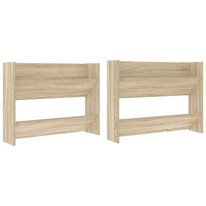 806748 vidaXL Wall Shoe Cabinets 2 pcs Sonoma Oak 80x18x60cm Engineered Wood