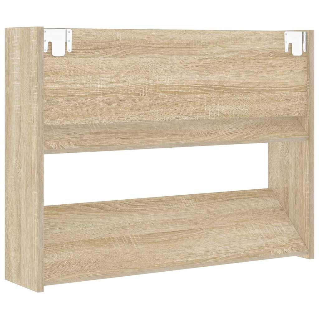 806748 vidaXL Wall Shoe Cabinets 2 pcs Sonoma Oak 80x18x60cm Engineered Wood