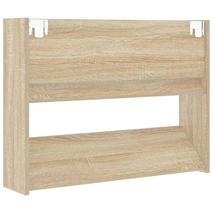 806748 vidaXL Wall Shoe Cabinets 2 pcs Sonoma Oak 80x18x60cm Engineered Wood