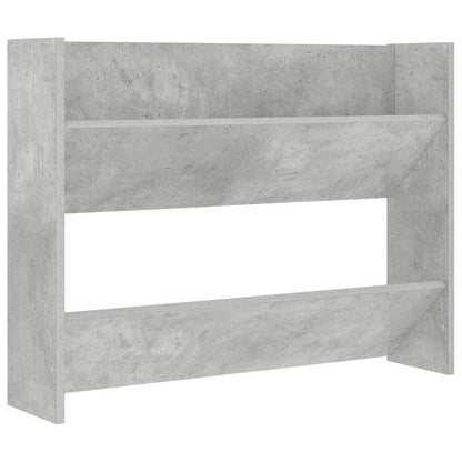 806749 vidaXL Wall Shoe Cabinet Concrete Grey 80x18x60 cm Engineered Wood
