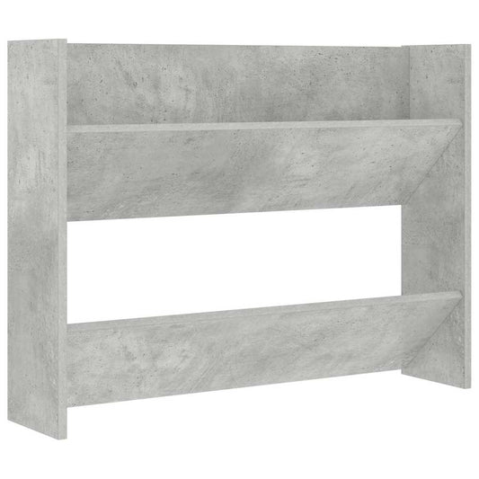 806749 vidaXL Wall Shoe Cabinet Concrete Grey 80x18x60 cm Engineered Wood