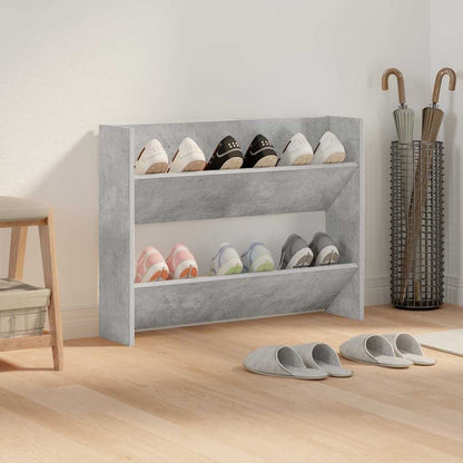 vidaXL Wall Shoe Cabinet Concrete Grey 80x18x60 cm Engineered Wood