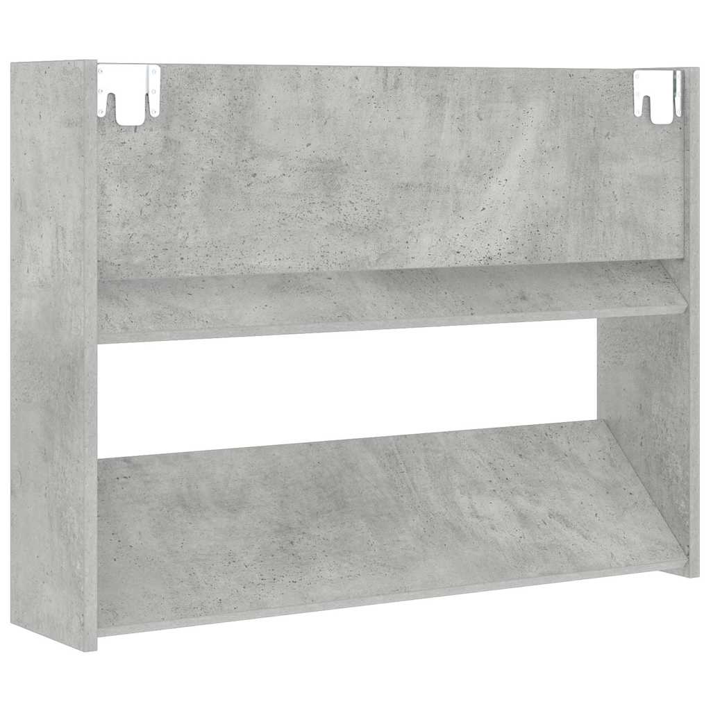 vidaXL Wall Shoe Cabinets 2 pcs Concrete Grey 80x18x60 cm