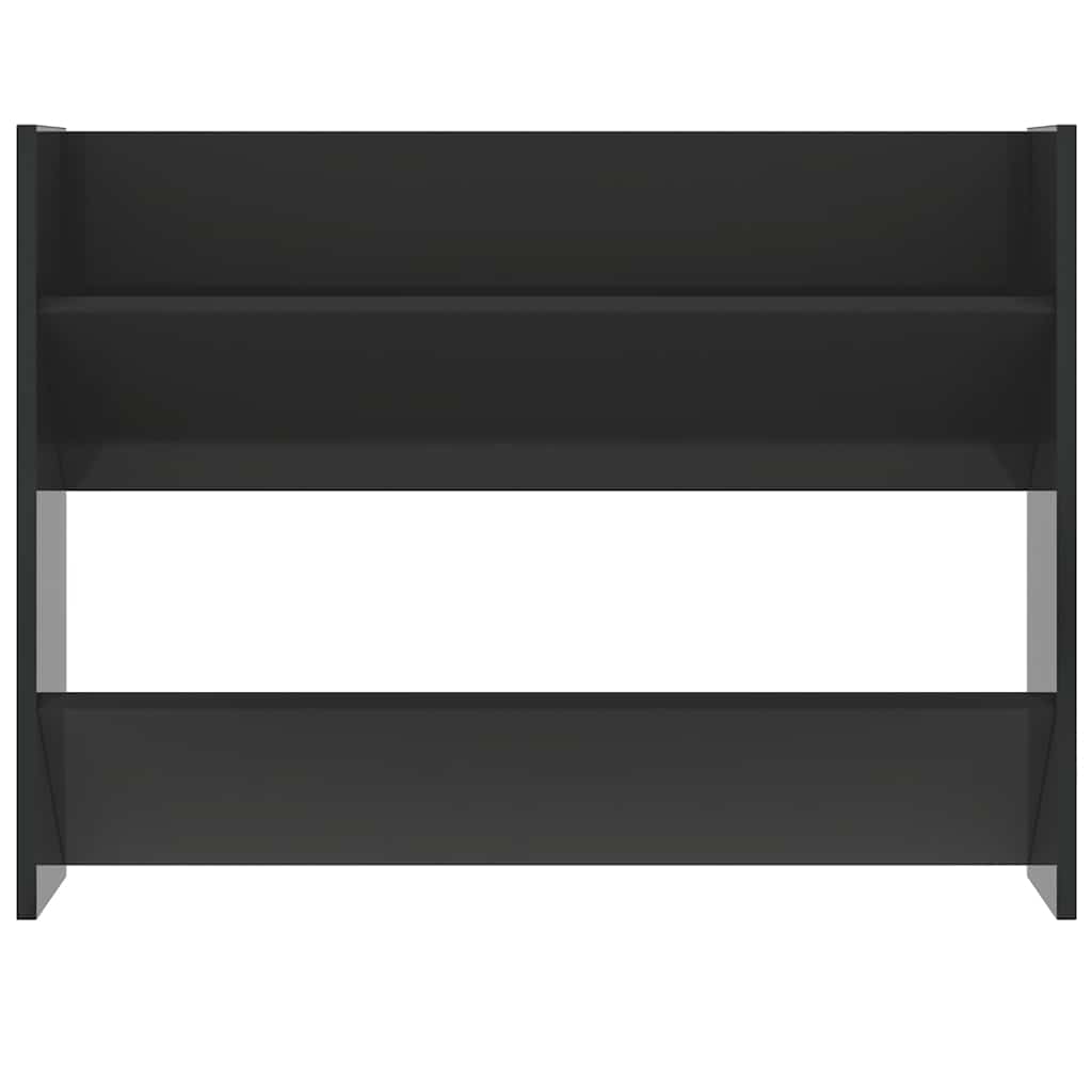 vidaXL Wall Shoe Cabinet High Gloss Black 80x18x60 cm Engineered Wood