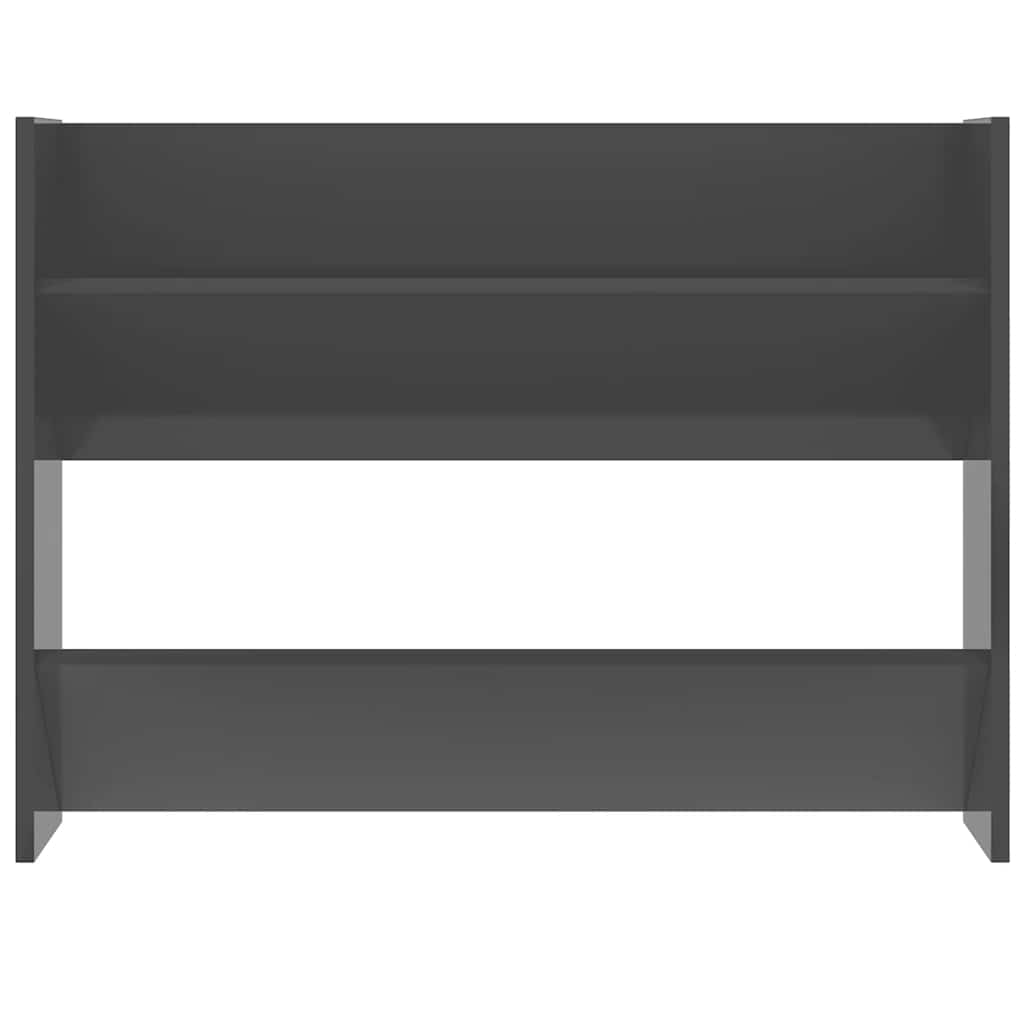 vidaXL Wall Shoe Cabinet High Gloss Grey 80x18x60 cm Engineered Wood