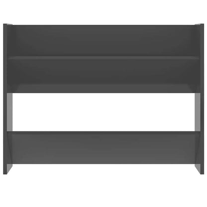vidaXL Wall Shoe Cabinet High Gloss Grey 80x18x60 cm Engineered Wood