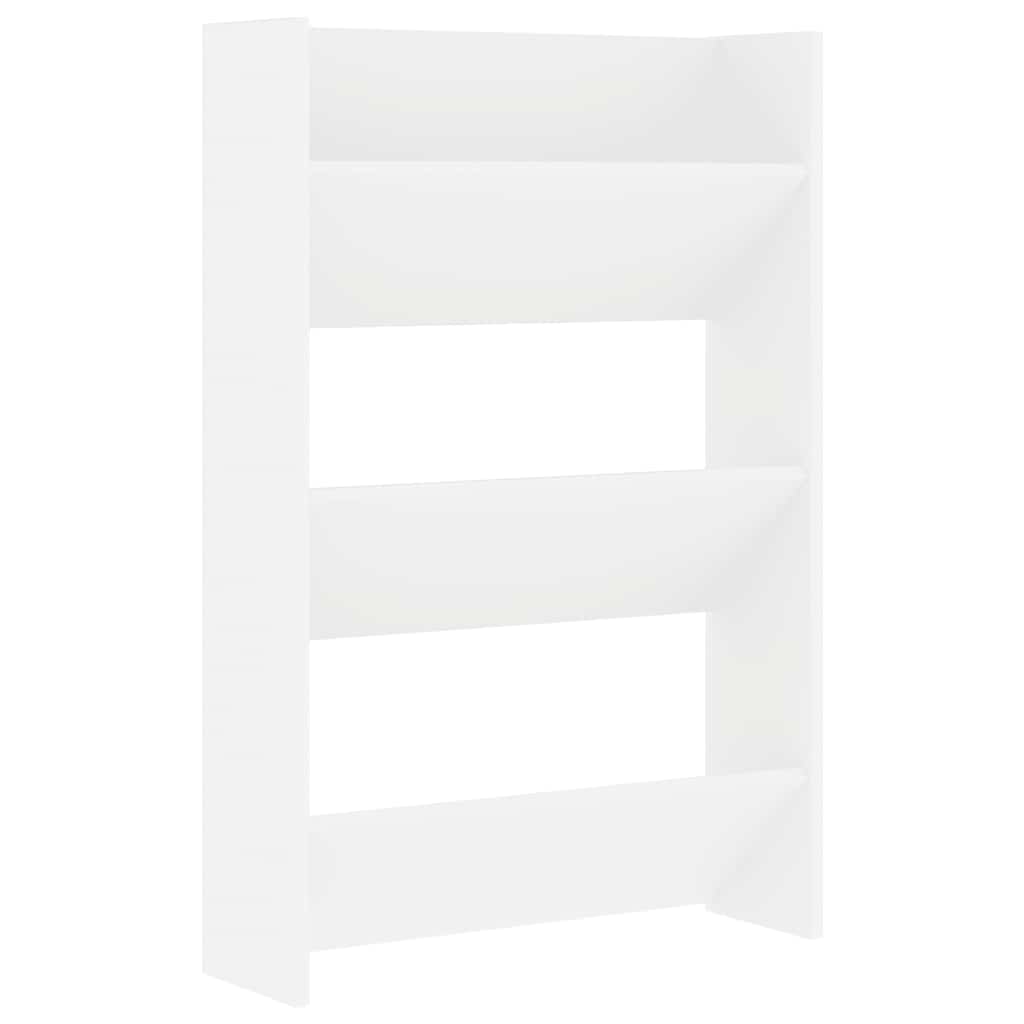 806759 vidaXL Wall Shoe Cabinet White 60x18x90 cm Engineered Wood