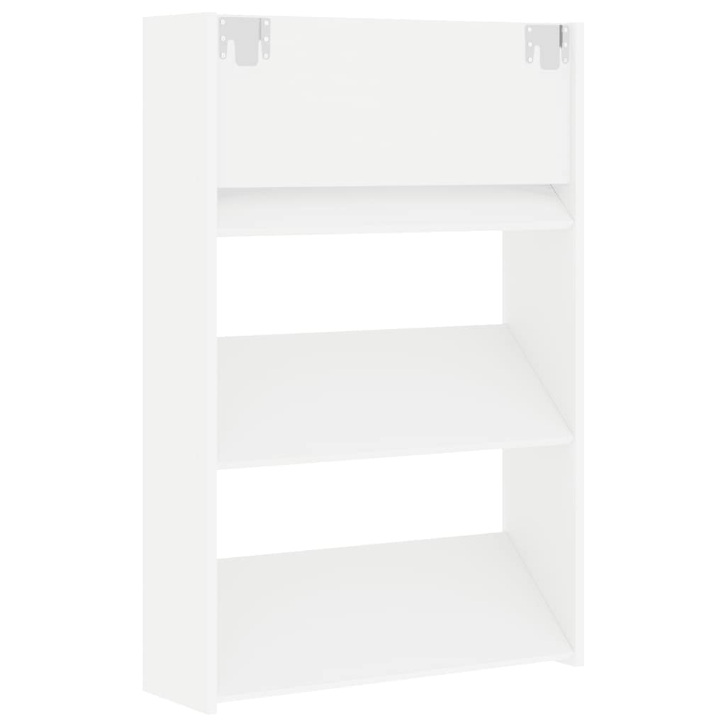 vidaXL Wall Shoe Cabinet White 60x18x90 cm Engineered Wood
