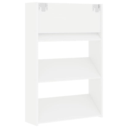vidaXL Wall Shoe Cabinet White 60x18x90 cm Engineered Wood