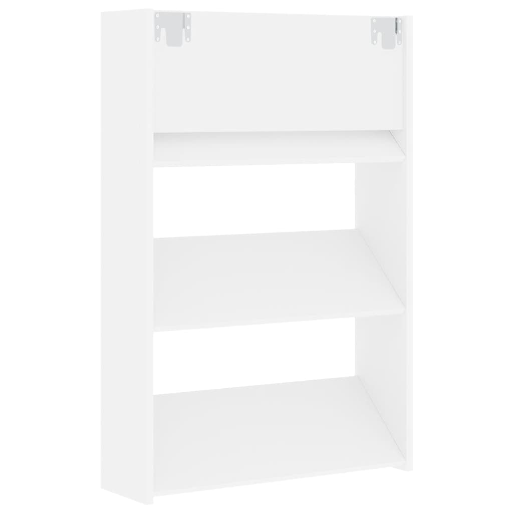 vidaXL Wall Shoe Cabinets 2 pcs  White 60x18x90 cm Engineered Wood