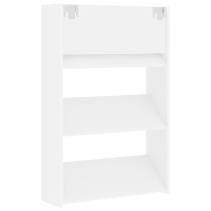vidaXL Wall Shoe Cabinets 2 pcs  White 60x18x90 cm Engineered Wood
